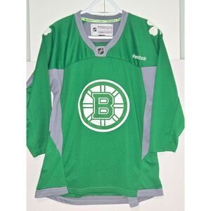 Reebok NHL Boston Bruins St. Patrick's Day Jersey | Youth L/XL | Green Clover
